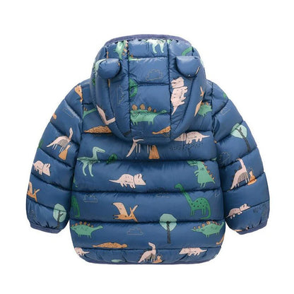 Baby Lightweight Hooded Down Jacket – Warm Zipper Coat for Boys & Girls (0-5 Years), Winter Outerwear Gift