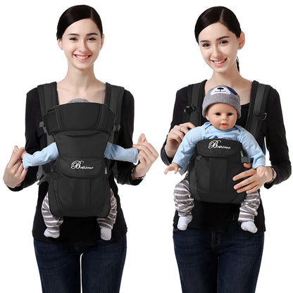 4-in-1 Ergonomic Baby Sling Carrier - Adjustable Backpack Carrier for Newborns to Toddlers