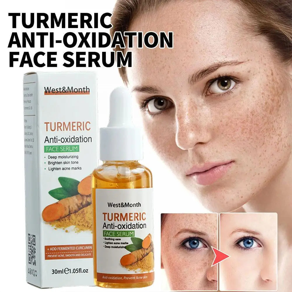 Turmeric Face Whitening Serum – Anti-Oxidation Dark Spot Corrector for Facial Brightening & Skin Clarity