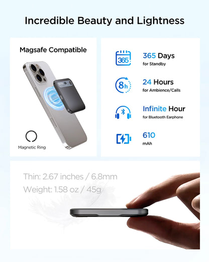 BOYA Notra AI Voice Recorder – Smart Portable Dictaphone with AI Noise Reduction, Voice Activated Recording for Meetings, Lectures & Business Use