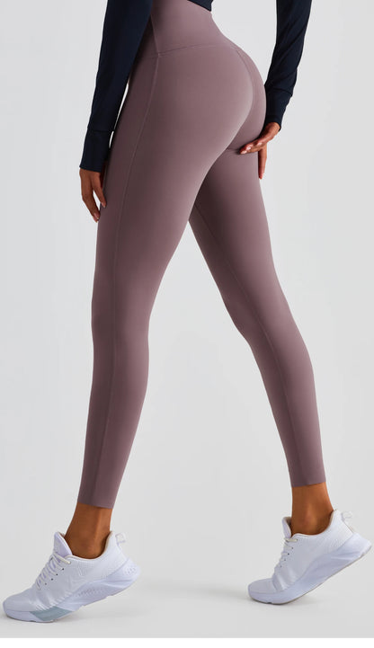 Women’s Lycra Four-Way Stretch Yoga Pants – High Waist Seamless Sports Leggings, T-Line Free Gym Fitness Wear