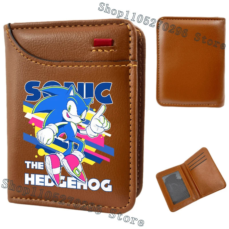 Sonic & Shadow Cartoon Wallet – Anime Multi-Card Vertical Holder, Portable Slim Card Pack, 2026 New Fashion Gift Wallet