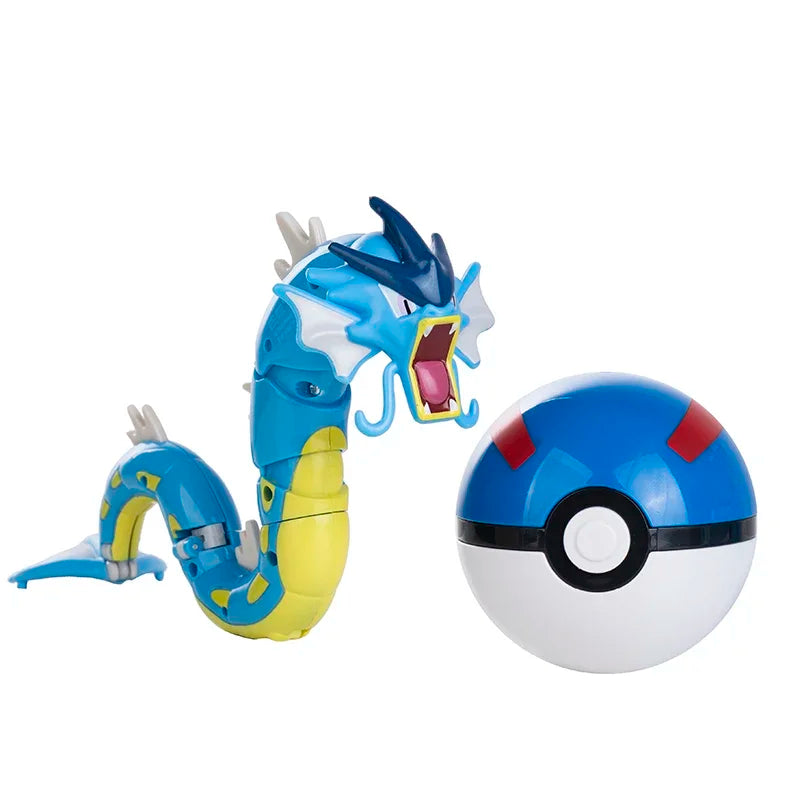 New Pokémon Action Figures – Pikachu, Charizard & Greninja Pocket Monster Poké Ball Deformation Toys for Kids Birthday Gifts