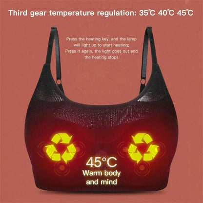 Electric Wireless Breast Massage Bra – Hot Compress Chest Care & Enhancement Massager