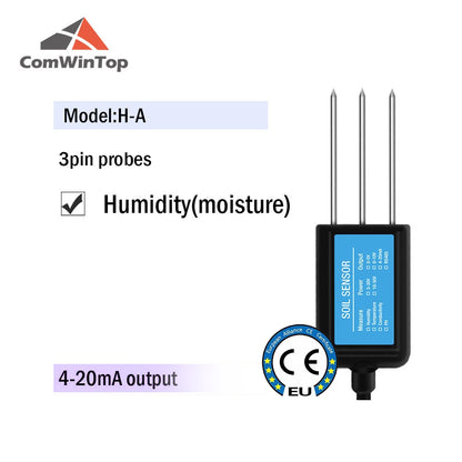 Soil Moisture, Temperature, Humidity, EC, pH & NPK Sensor - 4-20mA, 0-5V, RS485 Modbus for Accurate Soil Measurement