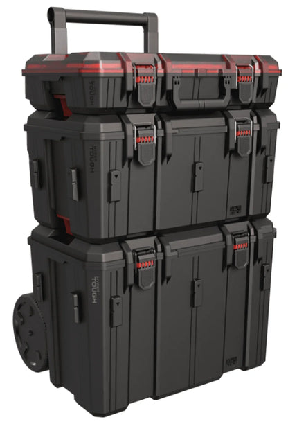 Hyper Tough Hyper Stack 3-Piece Modular Rolling Toolbox – Heavy Duty Tool Storage System