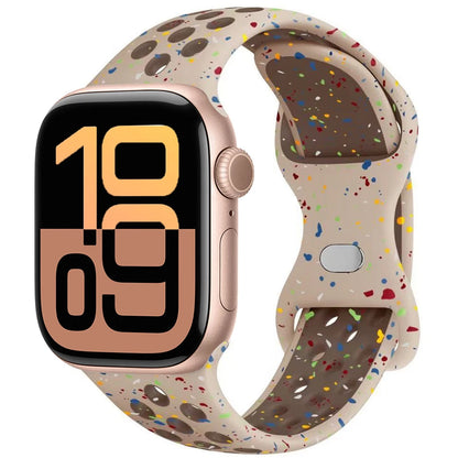 Silicone Apple Watch Strap - Breathable Wristband for Watch 11/10/9/8/7 Ultra 3/2 SE Series 49mm-41mm