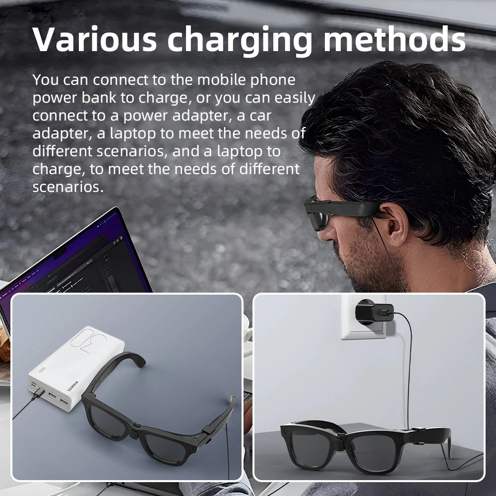 HIBLOKS Ray-Ban Meta Wayfarer Charging Cable - Portable USB-C Fast Charger for RW4006, RW4008, RW4010, RW4012, and RW4014 Smart Glasses