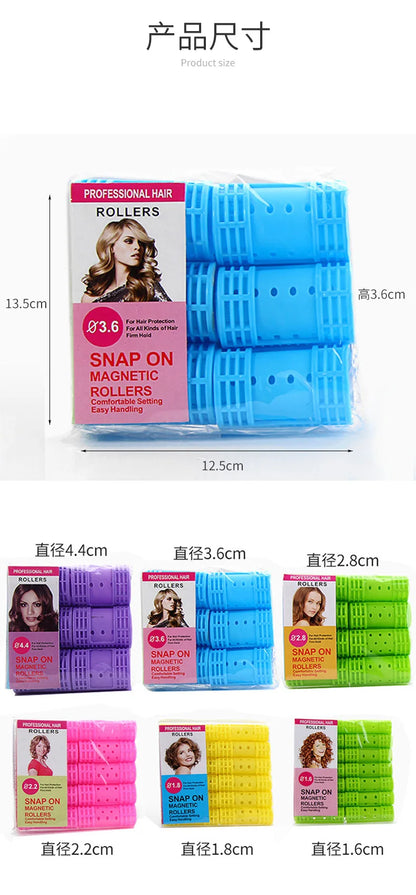 Plastic Curling Iron Tool Set - Fluffy Hair Styling Curling Tool with Sub-Mother Button for Home Use