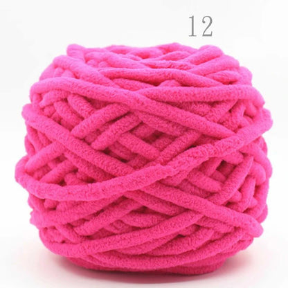 3PCS 300g Soft Chenille Knitting Yarn – Thick Ice Strip Cotton Wool Yarn for DIY Handmade Blankets, Scarves & Craft Projects