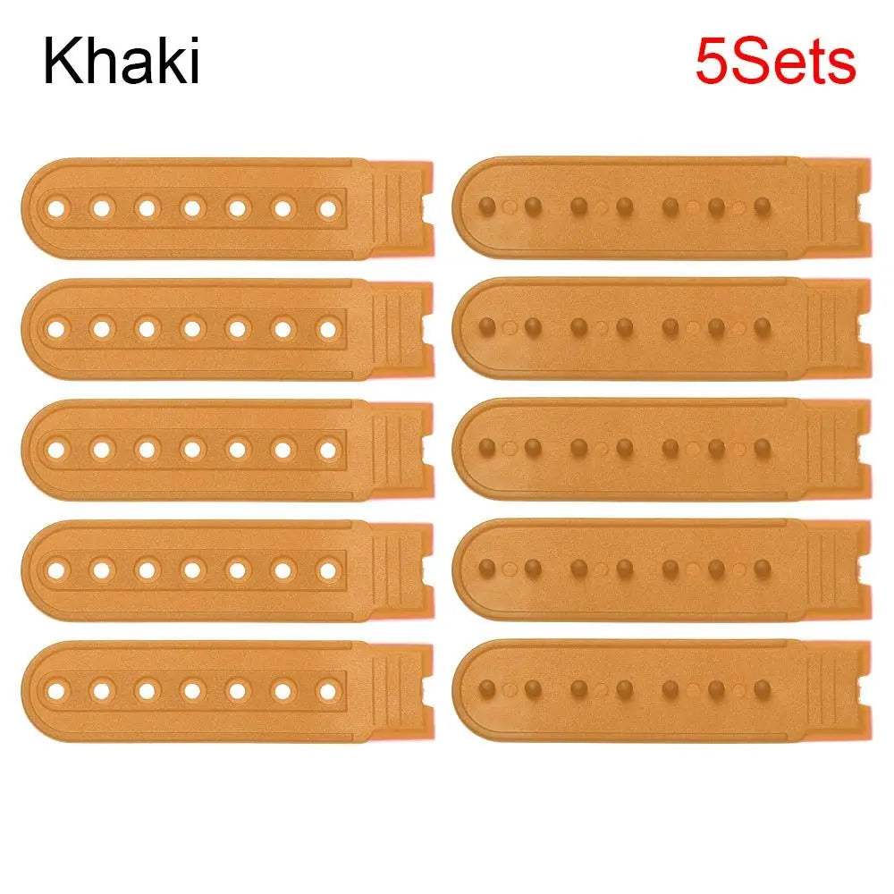 5-Set Snapback Strap Replacement - 7-Hole Adjustable Hat Repair Buckle for Baseball Caps