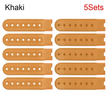 5-Set Snapback Strap Replacement - 7-Hole Adjustable Hat Repair Buckle for Baseball Caps