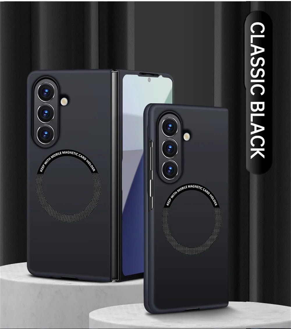 Samsung Galaxy Z Fold 3/4/5/6/7/8 Ultra Thin Skin Feel Case - MagSafe Magnetic Wireless Charging Cover