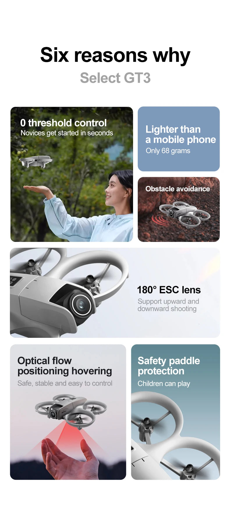 GT3 8K GPS Drone – Professional Foldable Quadcopter with 180° Dual HD Cameras, 5G WiFi, Obstacle Avoidance & Brushless Motors