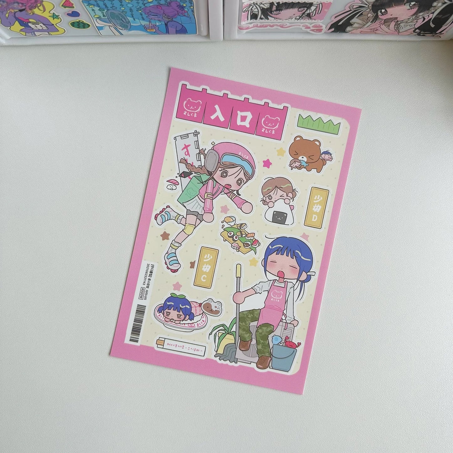 Cute Shibuya Girl Kawaii Stickers – Y2K Cartoon Scrapbook & Diary Decorative Stickers