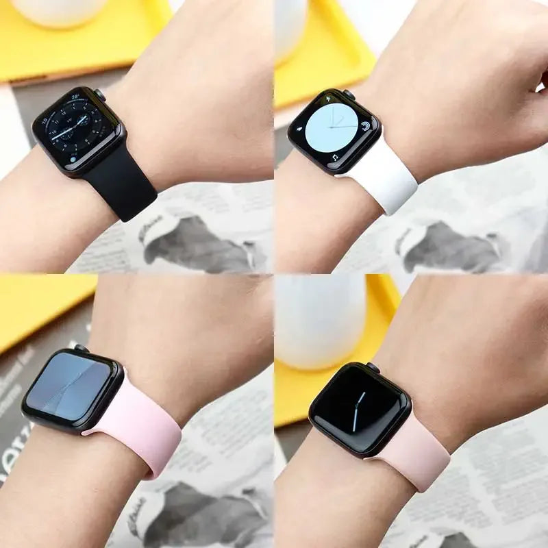 Silicone Sport Band for Apple Watch — Fits Ultra 2/3 & Series 11–SE (40–49mm)