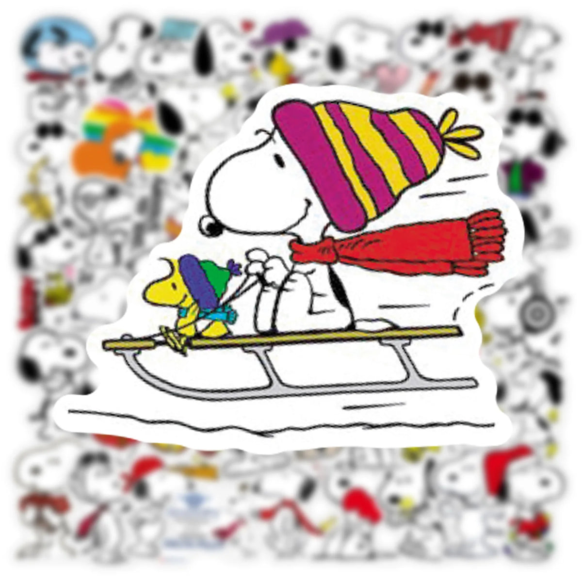 50PCS Snoopy Cartoon Stickers - Cute Dog Decals for Laptops, Skateboards, Water Bottles, Motorcycles, and DIY Decorations
