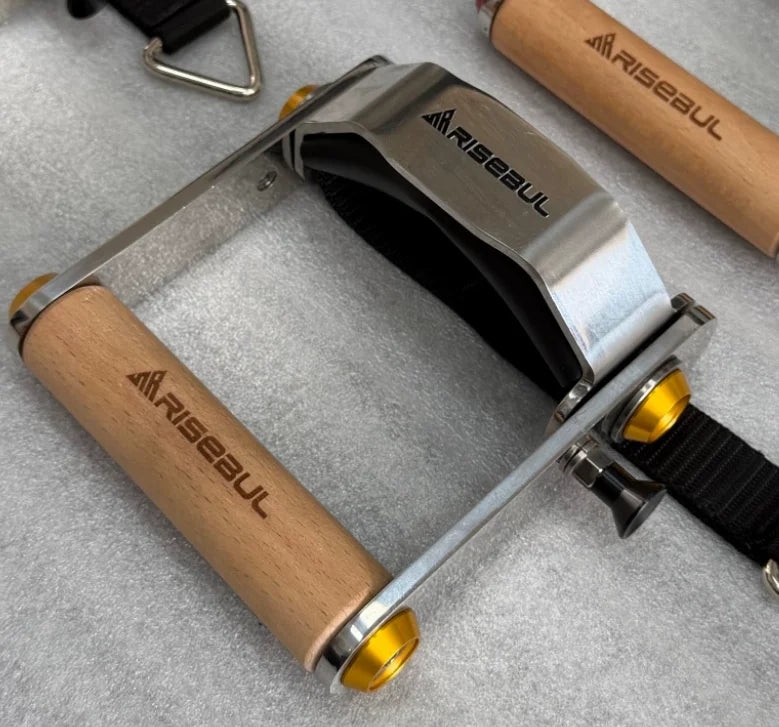 Stainless Steel Side Lift Handle Grip - Adjustable Angle Shoulder Training & Custom Grip