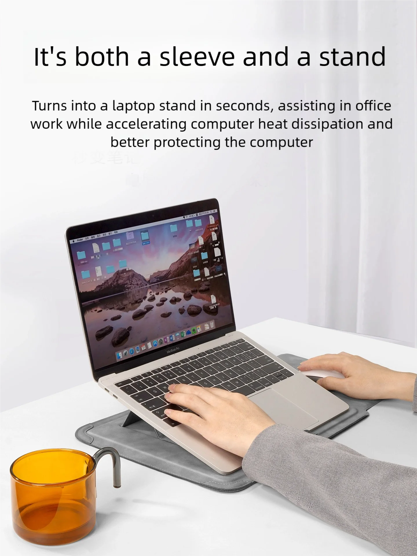 Laptop Sleeve Case 13–16 Inch – Notebook Bag with Stand for MacBook, Huawei, HP, Dell, Air & Pro, Unisex