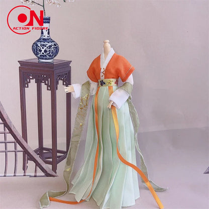 1/6 Female Doll Hanfu Outfit – Ancient Traditional Dress for 12-Inch Action Figures, Cosplay Model Toy