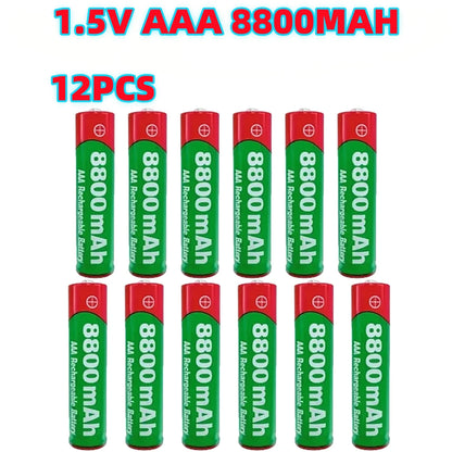 NEW 8800mAh Rechargeable AAA Alkaline Battery – 1.5V for Clocks, Mice, Computers, Toys & More