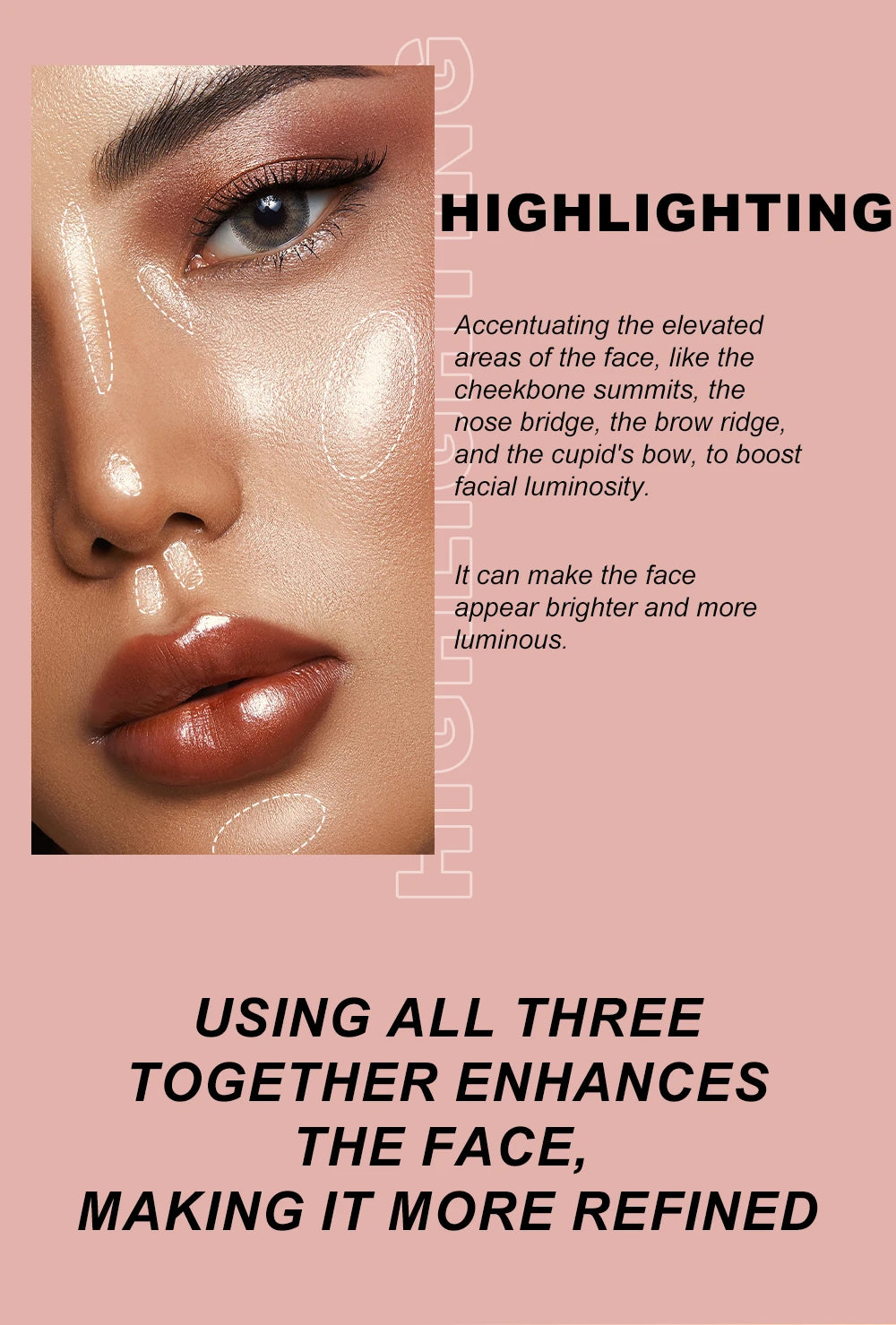 YOUNG VISION Air Cushion Powder Blusher - High Gloss Stick Rouge Makeup Liquid, 6 Color Options