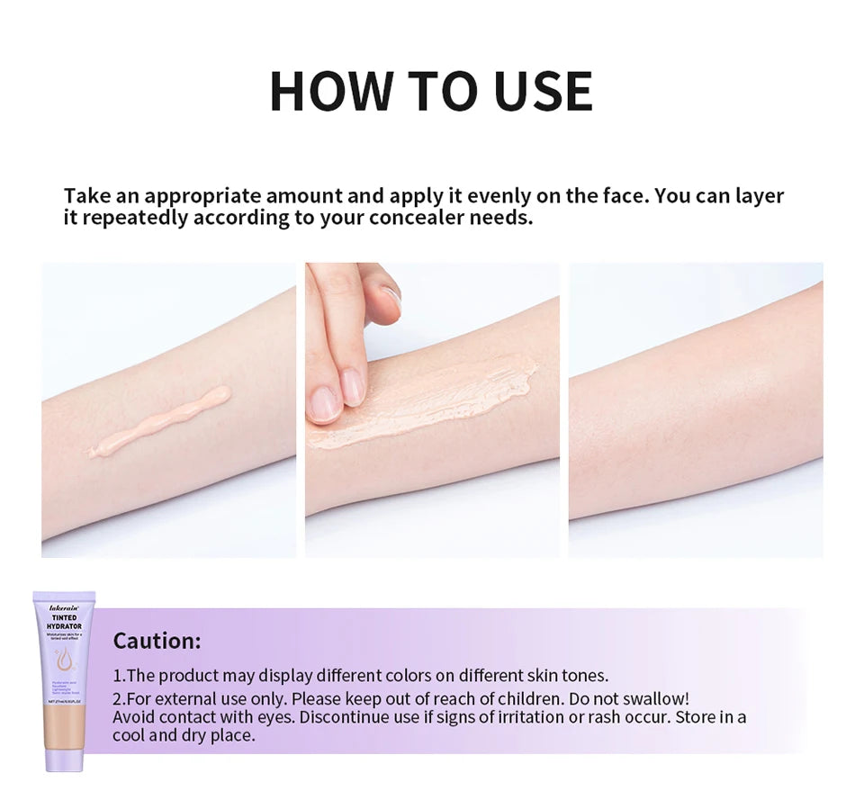Strong Coverage Tinted Hydrator Makeup – Semi-Matte Finish for Women, Evens Skin Tone & Naturally Moisturizes