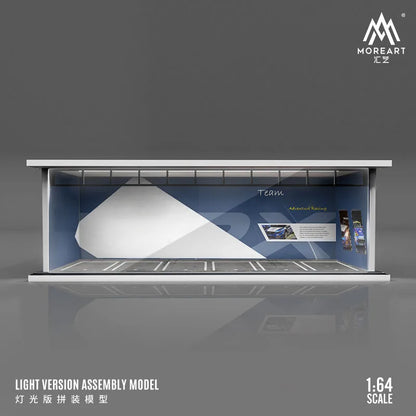 More Art 1:64 Diorama – 3D Car Assembly Lighting Model & Miniature Parking Lot Scene Props