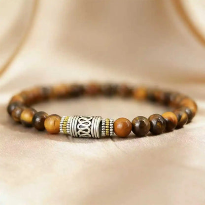 6mm Natural Stone Yoga Bracelet – Unisex Tibetan Buddhist Meditation Beads, Lucky Red Sanskrit Minimalist Retro Couple Wrist Jewelry
