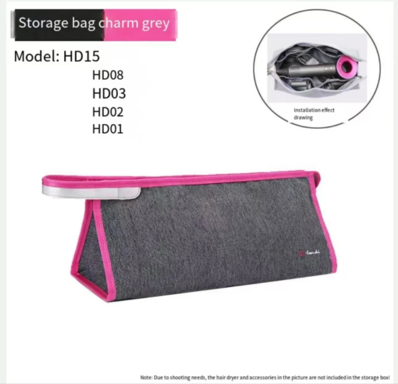 Dustproof Travel Storage Bag for Dyson – Portable Organizer Case for Hair Dryer, Curler & Straightener Protection