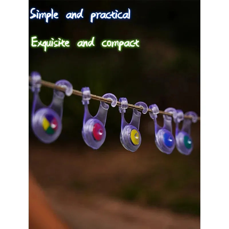 10-Group LED Atmosphere Rope Lights - Waterproof Outdoor Tent, Camping & Party Decoration Lamps