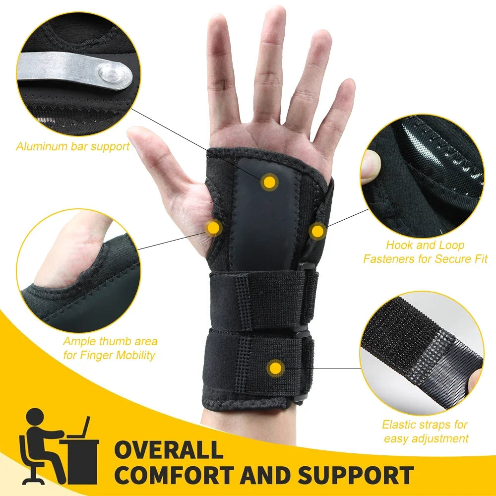 Professional Wrist Support Splint - Adjustable Brace for Fitness, Sprain Prevention & Daily Support