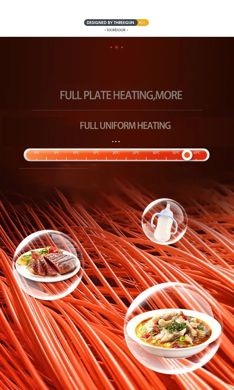Silicone Heating Mat for Food – Adjustable Temperature Rollable Food Warming Tray for Buffets, Parties, and Sabbath