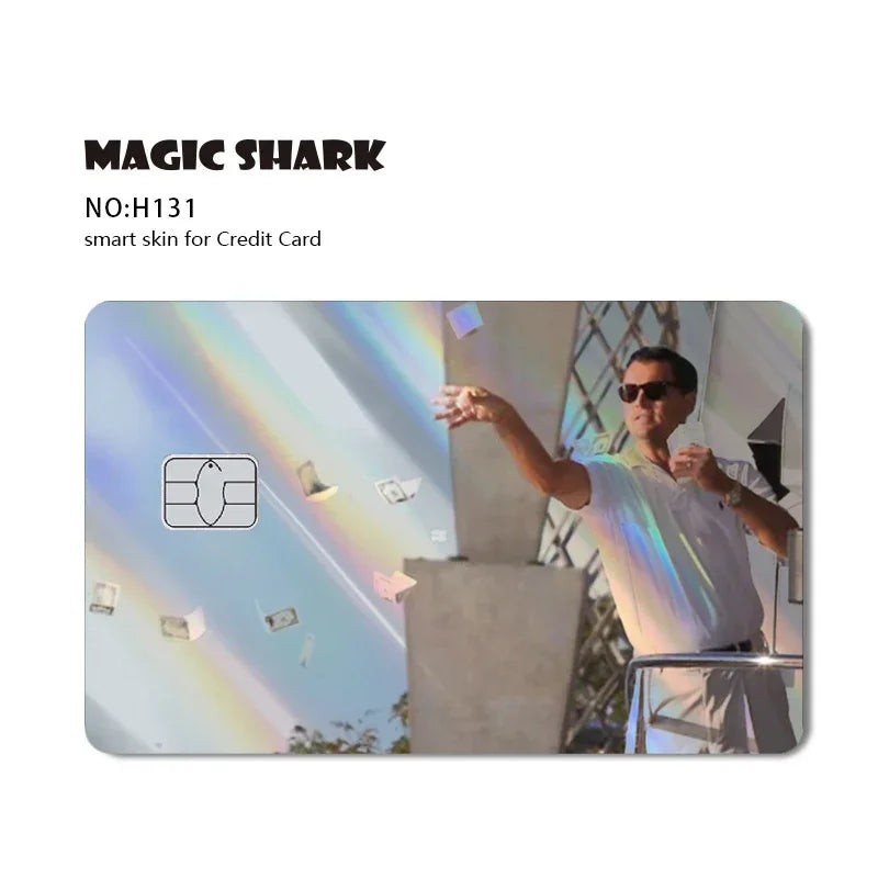 Magic Shark Evil FBI Holographic Laser Money & Card Sticker – Shiny Credit, Bank, Debit Film Cover