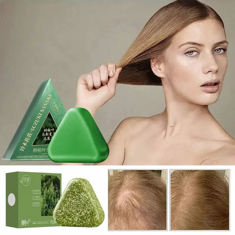 Natural Herbal Usman Grass Shampoo Soap – Handmade Hair Care for Nourishing, Oil Control & Refreshing Soft Hair