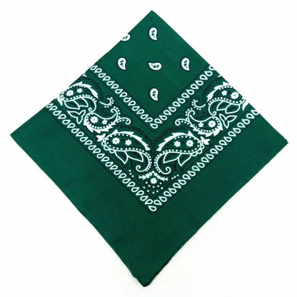 Unisex Cotton Bandana – Paisley Cowboy & Biker Headband, Wrist Wrap & Hair Scarf for Men & Women