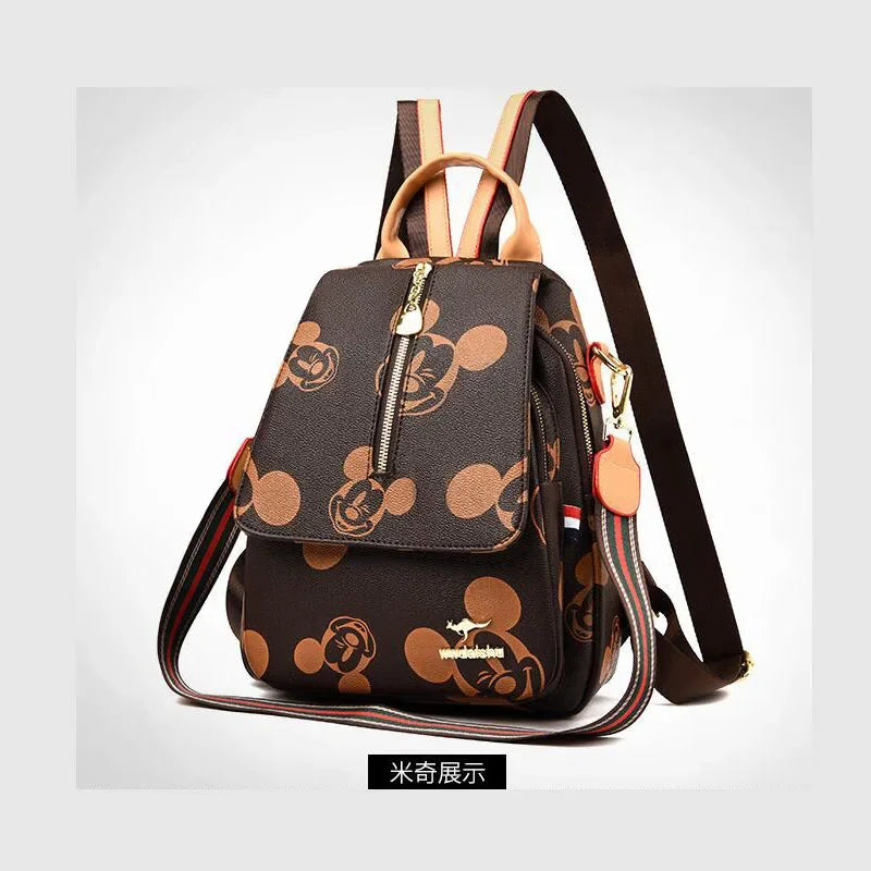 Disney 2025 New Fashion Mickey Ladies Backpack - High-Quality, Large Capacity Multifunctional Storage Bag