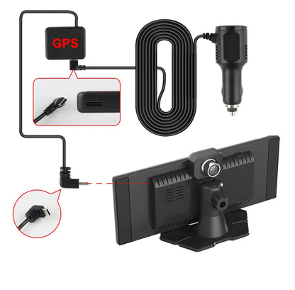 11.26-Inch 4K Dash Cam – Wireless CarPlay & Android Auto, Dual Lens DVR, Bluetooth Audio, GPS Navigation Video Recorder