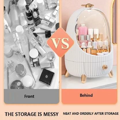 Acrylic Cosmetic Storage Box - Makeup Brush Holder, Lipstick Organizer, and Skin Care Products Display Cabinet for Your Dressing Table or Vanity