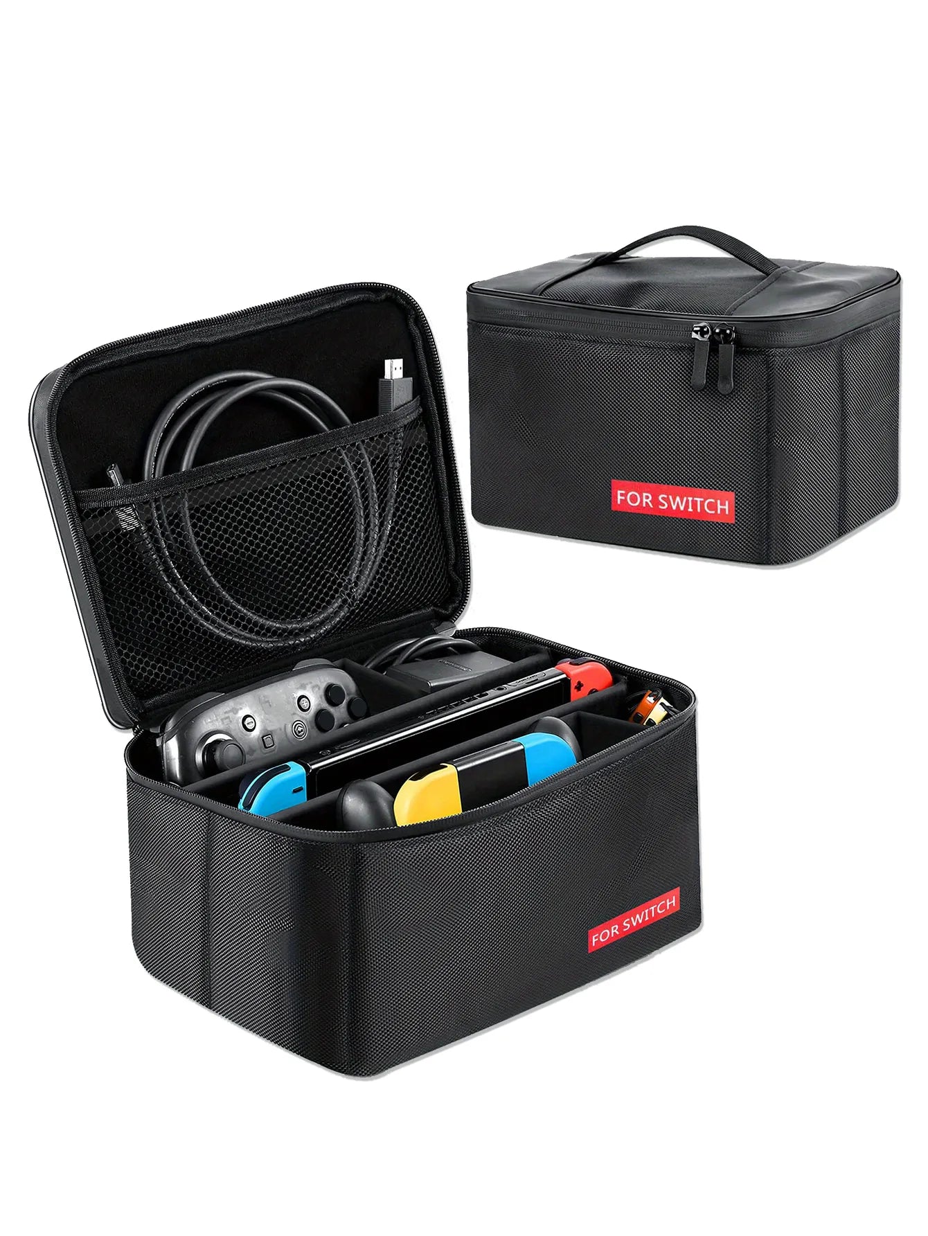 Nintendo Switch/Switch OLED Travel Bag: Soft Case Protection with Detachable Compartment - Portable Switch Case