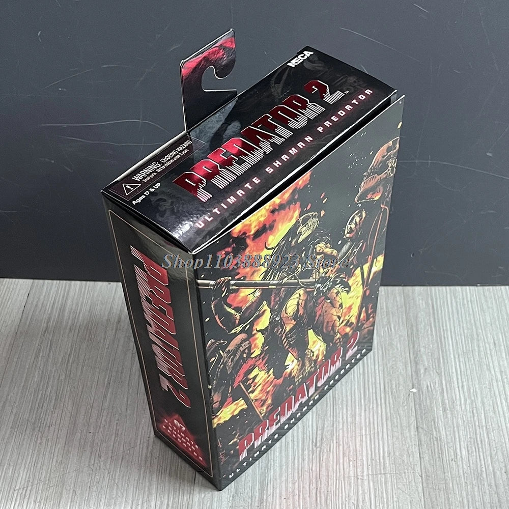 NECA Predator Figure — Ultimate Shaman Elder Armored Jungle Hunter with Snake Vision, Alien Model Toy Gift