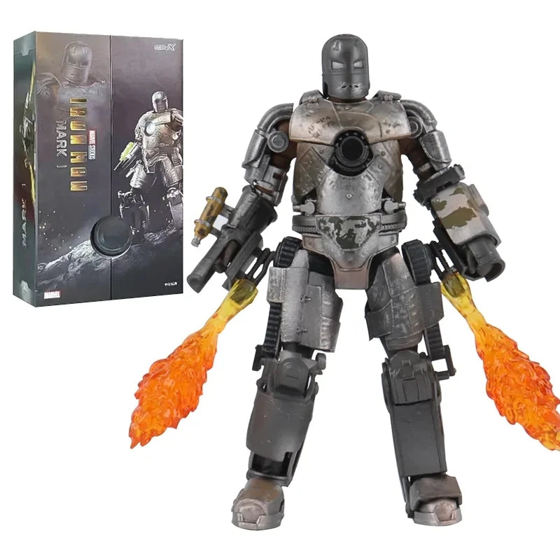ZD Toys 7" Iron Man Action Figures – Joint Movable MK1 to MK50 Movie Collectible Dolls