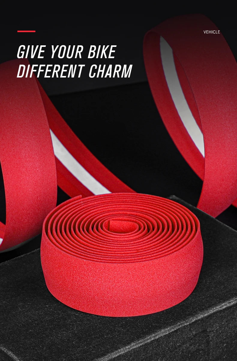 WEST BIKING EVA High Tenacity Handlebar Tape — Shock Absorbing Adhesive Bar Tape with Holes for Road Bikes