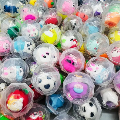 30/50-Piece 32mm Transparent Eggshell Toys - Mixed Party Favors, Pinata Fillers, Birthday Gifts, and Carnival Rewards