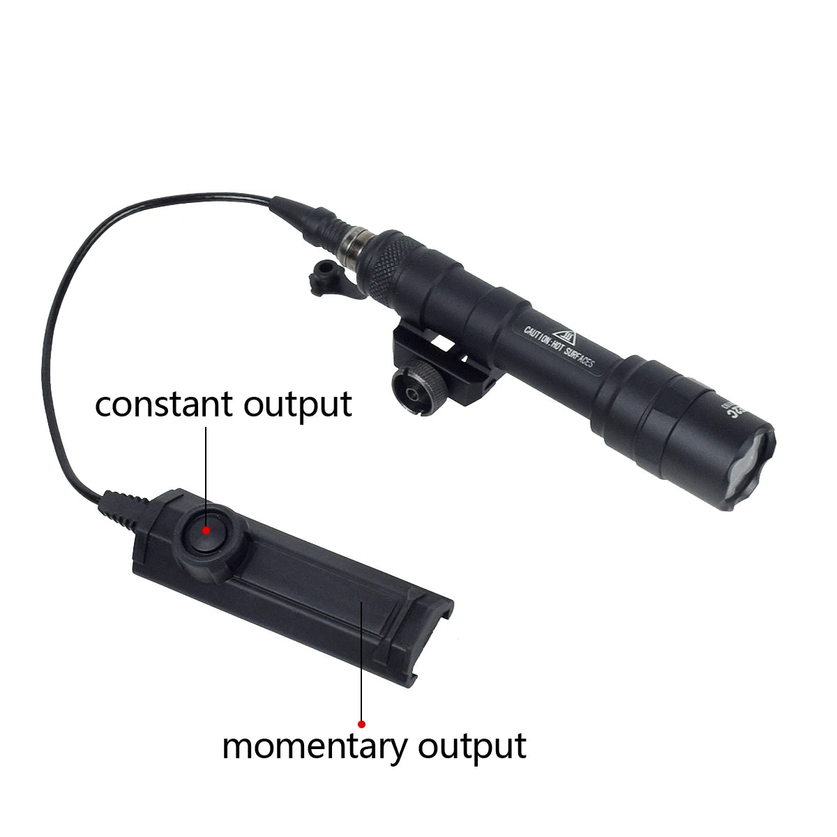 Tactical Surefire M600 M600U/M600B Airsoft Flashlight – Powerful LED Scout Light with 5 Switch Styles for 20mm Rail Rifle Gun