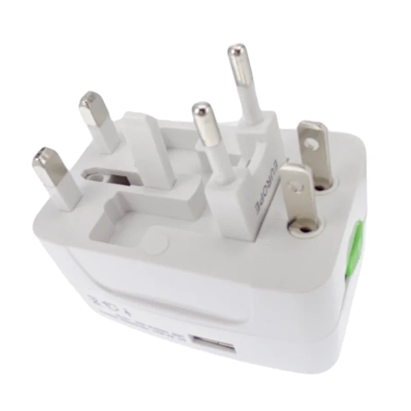 Universal Power Plug Adapter - International Travel AC Charger Converter for EU, US, AU, UK, Electrical Socket Outlet