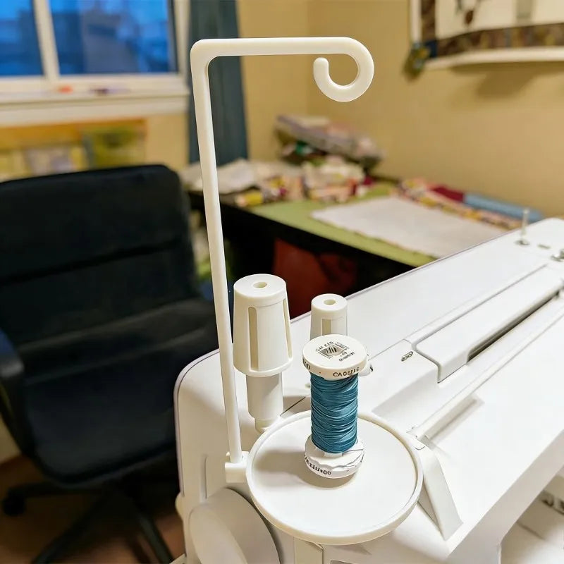 Sewing Machine Threader & Spool Holder - Stable Thread Feeding Guide and Spool Organizer