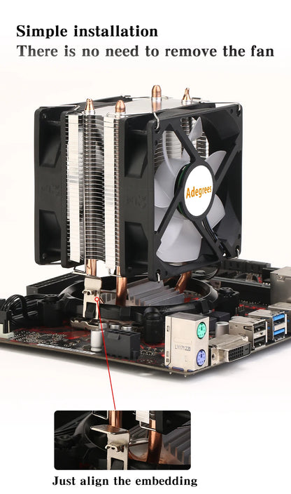 CPU Air Cooler X79/X99 — 3-Pin/4-Pin PWM Fan for Intel LGA 1366/1151/1155/1200/1700/2011 & AMD AM3/AM4/AM5
