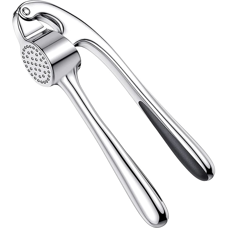 LMETJMA Stainless Steel Garlic Press — Easy Squeeze Garlic Mincer & Crusher Kitchen Tool JT202