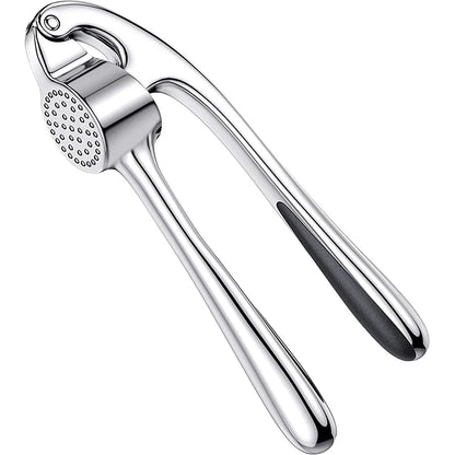 LMETJMA Stainless Steel Garlic Press — Easy Squeeze Garlic Mincer & Crusher Kitchen Tool JT202